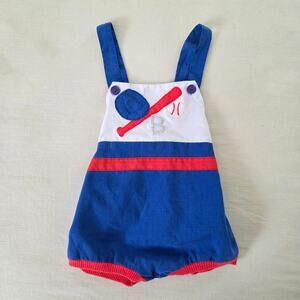 Vintage Baseball Applique Romper 12-18 months